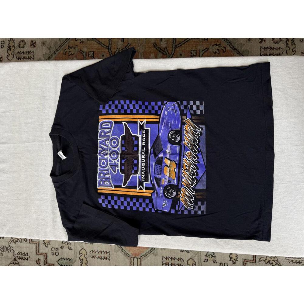 1990's NASCAR Vintage Brickyard 400 Shirt Large Single Stitch